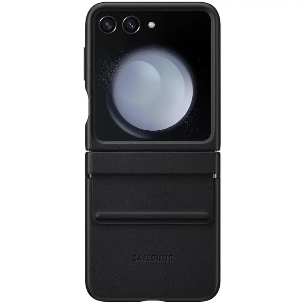 Чехол Leather Case (AAA) для Samsung Galaxy Flip5 Black