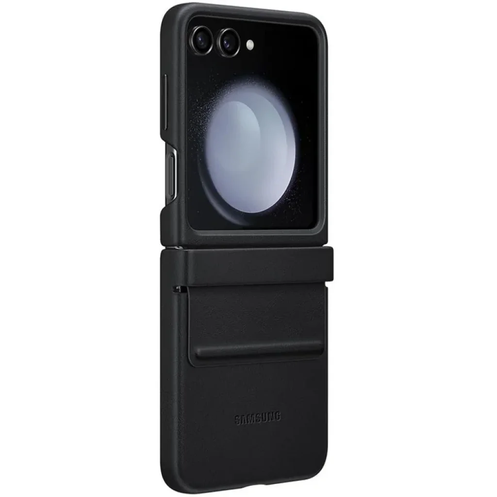 Чехол Leather Case (AAA) для Samsung Galaxy Flip5 Black