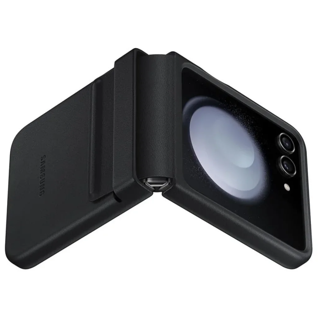 Чехол Leather Case (AAA) для Samsung Galaxy Flip5 Black