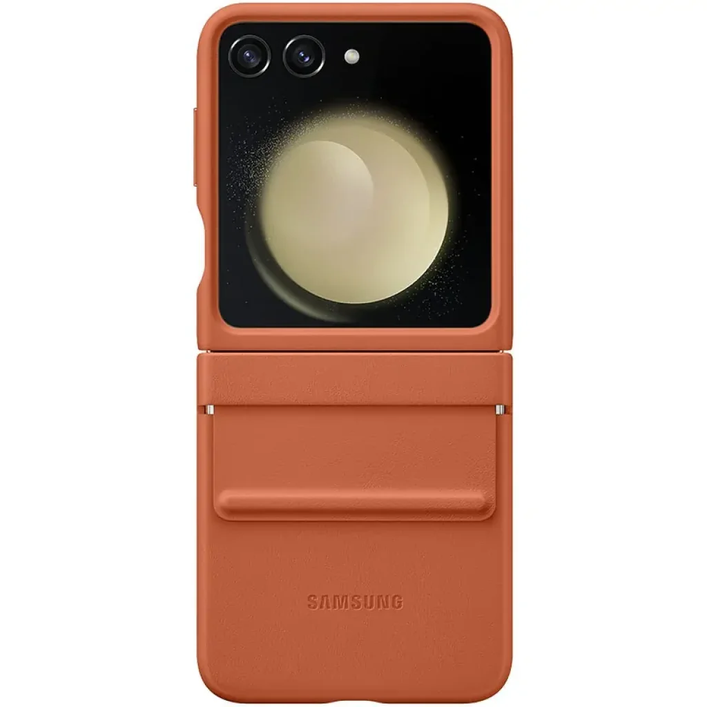 Чохол Leather Case (AAA) для Samsung Galaxy Flip5 Brown