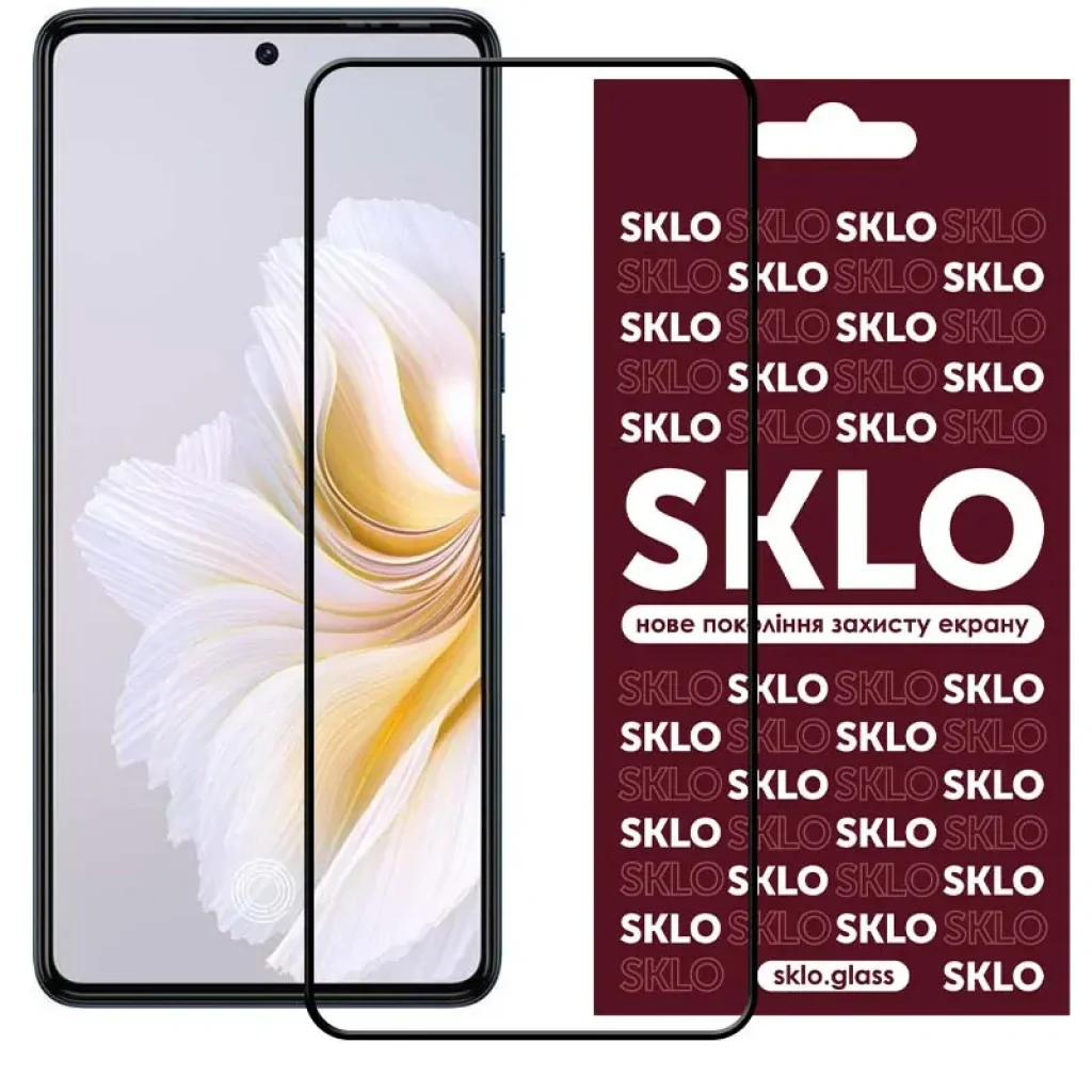 Захисне скло Full Glue 5D Black для TECNO Pova Neo 3 (LH6n)