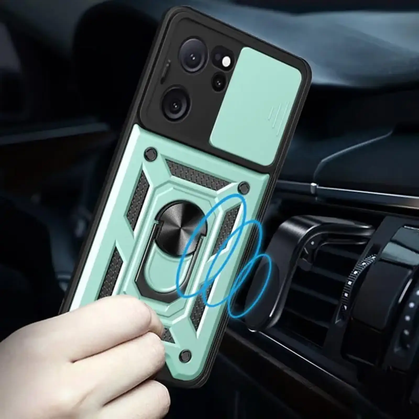 Чохол Camshield Serge Ring для Xiaomi 13T, Xiaomi 13T Pro Green