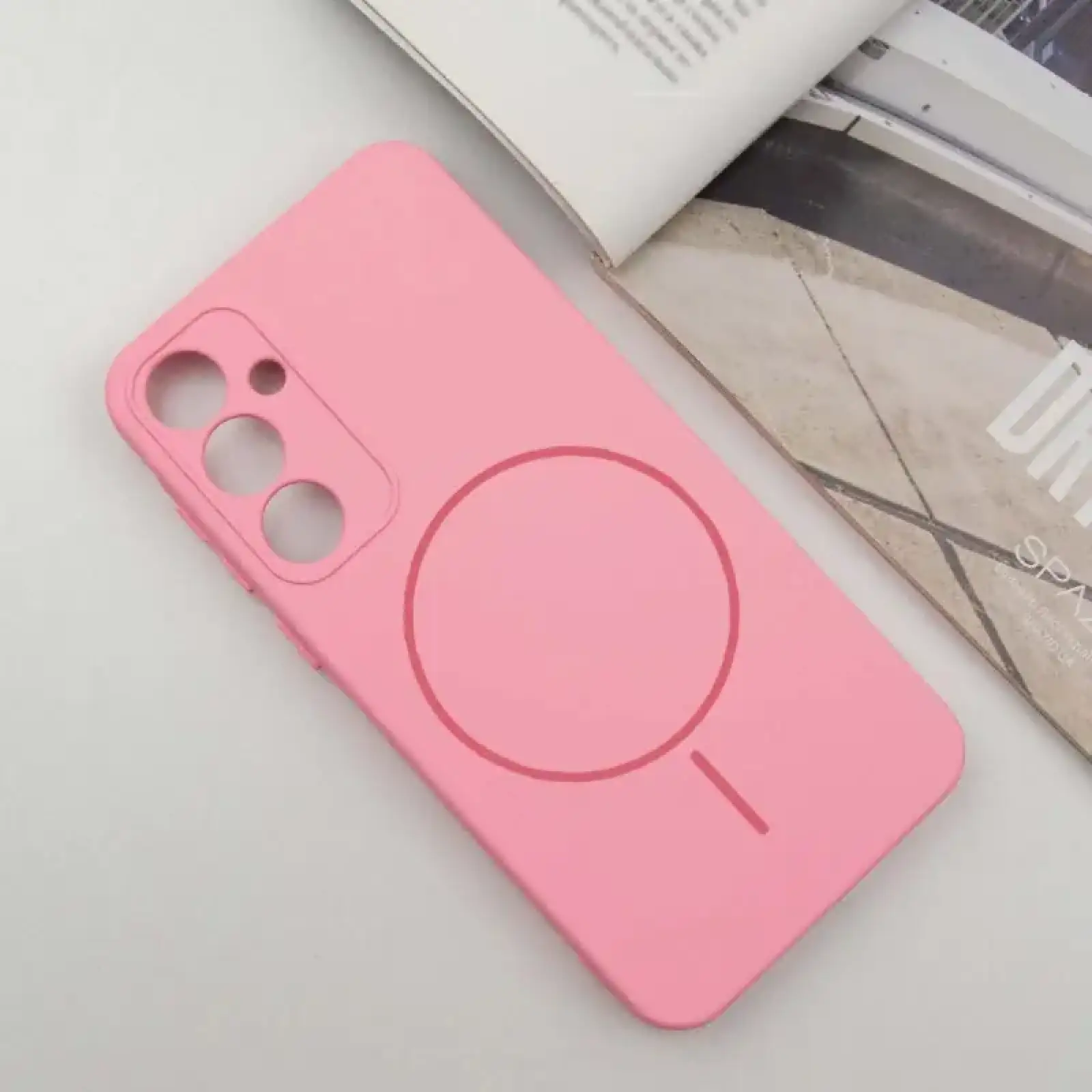 Чохол Silicone Cover Lakshmi Full Camera (AA) with MagFit для Samsung Galaxy S24 Light Pink