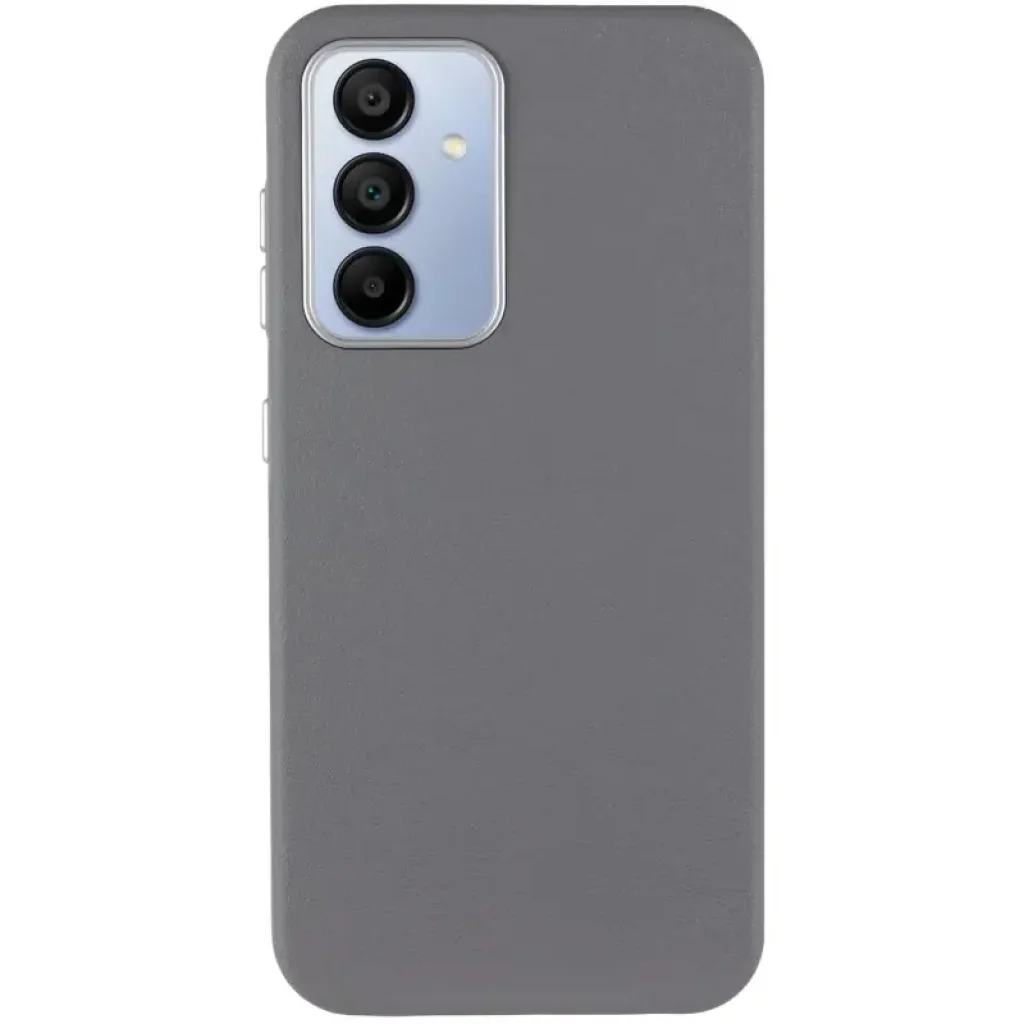 Чехол Leather Case Metal Buttons для Samsung Galaxy S24 Plus, Samsung Galaxy S25 Plus Titanium Gray