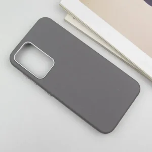 Чехол Leather Case Metal Buttons для Samsung Galaxy S24 Plus, Samsung Galaxy S25 Plus Titanium Gray