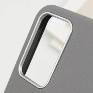Чехол Leather Case Metal Buttons для Samsung Galaxy S24 Plus, Samsung Galaxy S25 Plus Titanium Gray