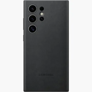 Цвет: Черный - Чехол Leather Case (AAA) для Samsung Galaxy S24 Ultra Black