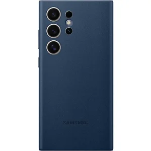 Цвет: Синий - Чехол Leather Case (AAA) для Samsung Galaxy S24 Ultra Navy Blue