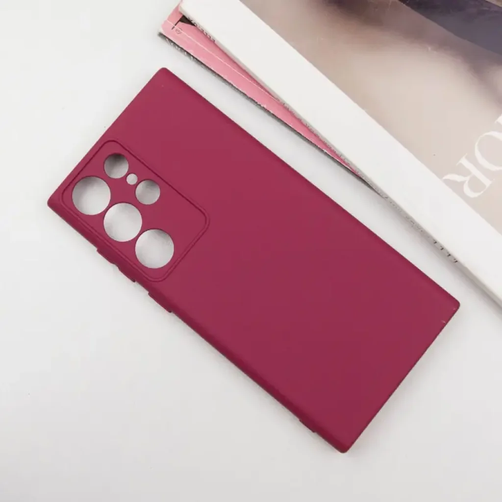 Чехол Silicone Cover Lakshmi Full Camera (AA) для Samsung Galaxy S24 Ultra Marsala