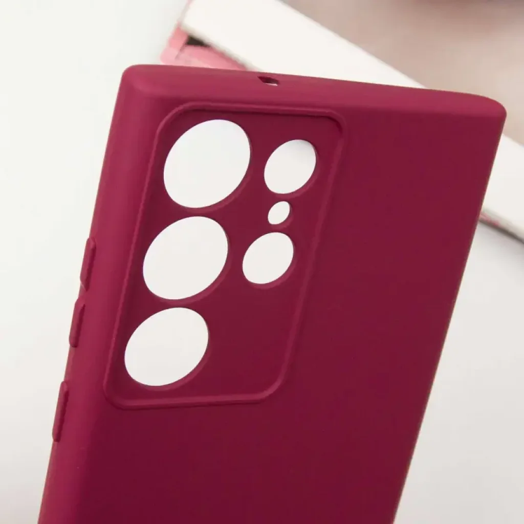 Чехол Silicone Cover Lakshmi Full Camera (AA) для Samsung Galaxy S24 Ultra Marsala