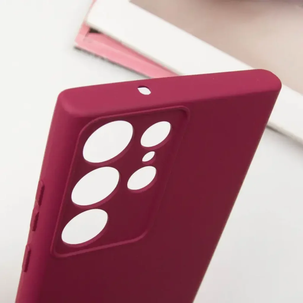 Чехол Silicone Cover Lakshmi Full Camera (AA) для Samsung Galaxy S24 Ultra Marsala