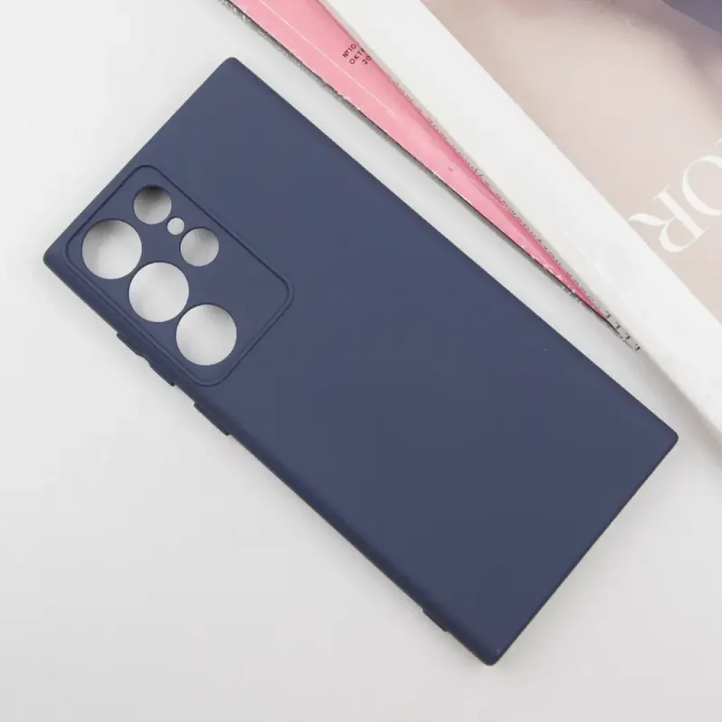 Чехол Silicone Cover Lakshmi Full Camera (AA) для Samsung Galaxy S24 Ultra Midnight Blue