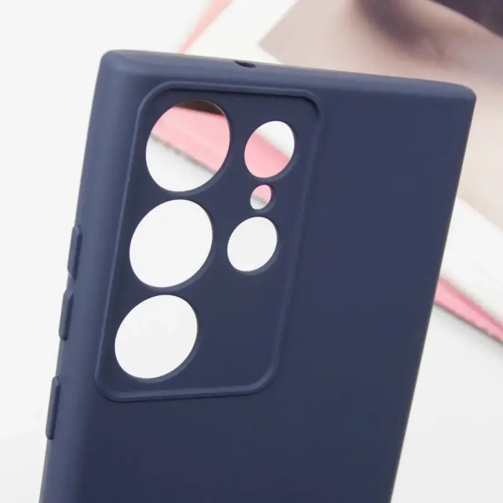 Чехол Silicone Cover Lakshmi Full Camera (AA) для Samsung Galaxy S24 Ultra Midnight Blue