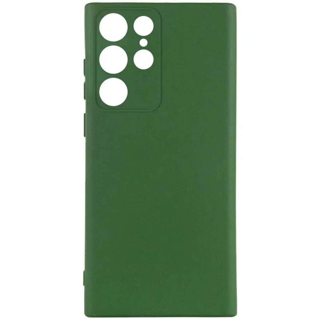 Чехол Silicone Cover Lakshmi Full Camera (AA) для Samsung Galaxy S24 Ultra Dark Green