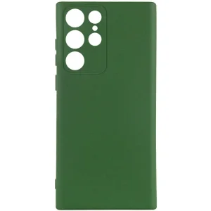 Цвет: Зеленый - Чехол Silicone Cover Lakshmi Full Camera (AA) для Samsung Galaxy S24 Ultra Dark Green