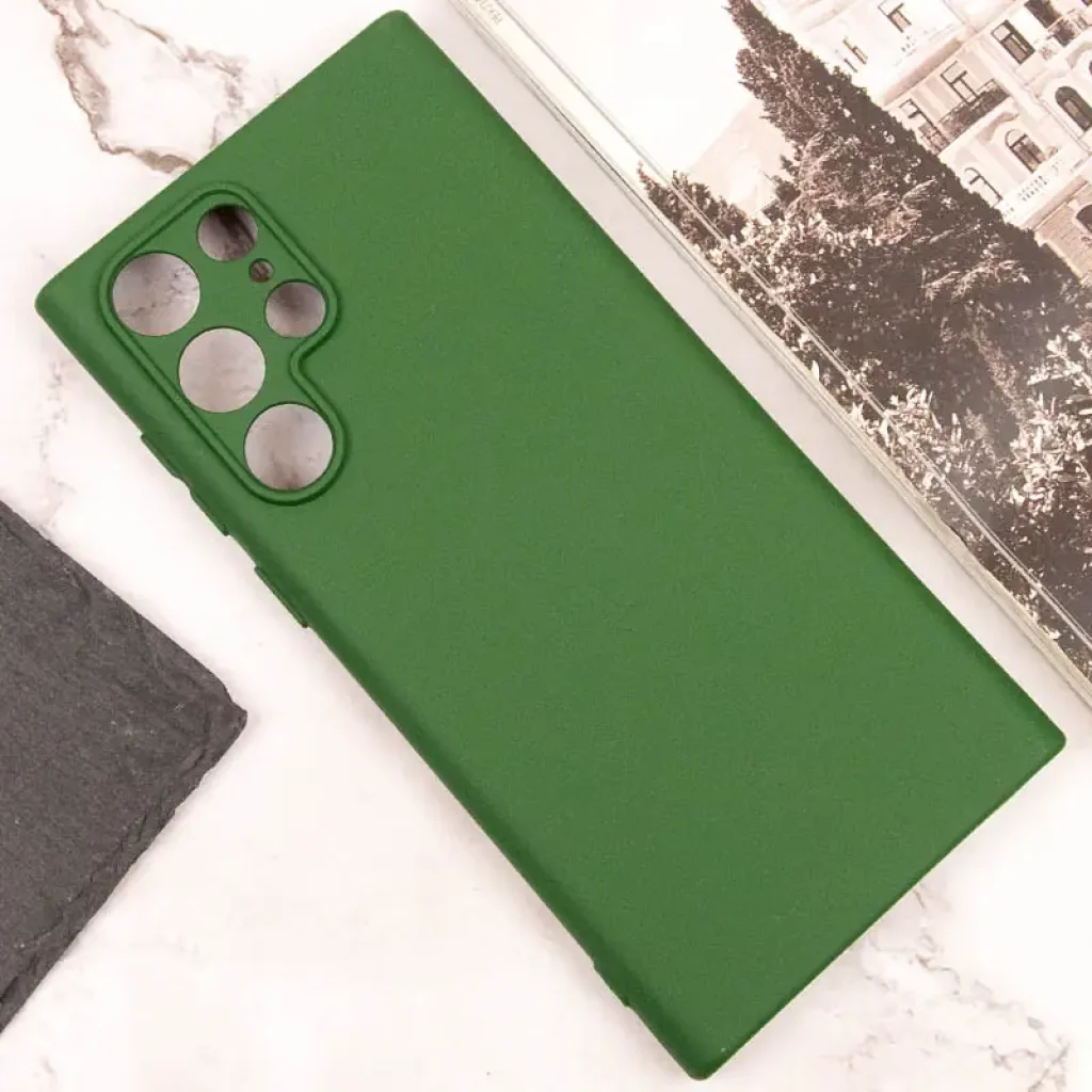 Чехол Silicone Cover Lakshmi Full Camera (AA) для Samsung Galaxy S24 Ultra Dark Green