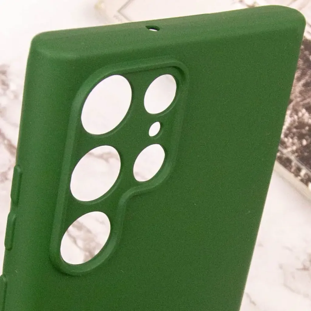 Чехол Silicone Cover Lakshmi Full Camera (AA) для Samsung Galaxy S24 Ultra Dark Green