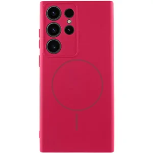 Чехол Silicone Cover Lakshmi Full Camera (AA) with MagFit для Samsung Galaxy S24 Ultra Rose Red