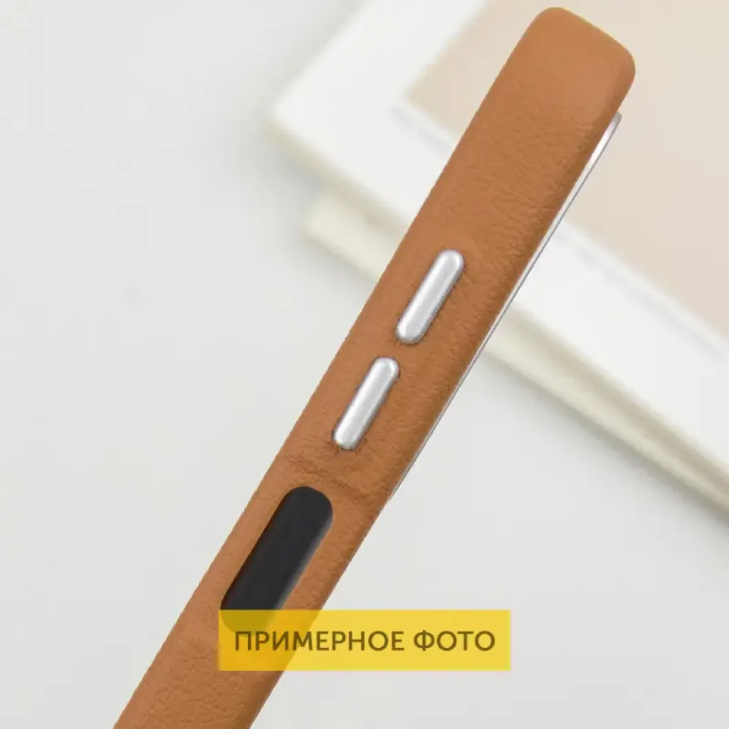 Чехол Leather Case Metal Buttons для Samsung Galaxy S24 Ultra Brown
