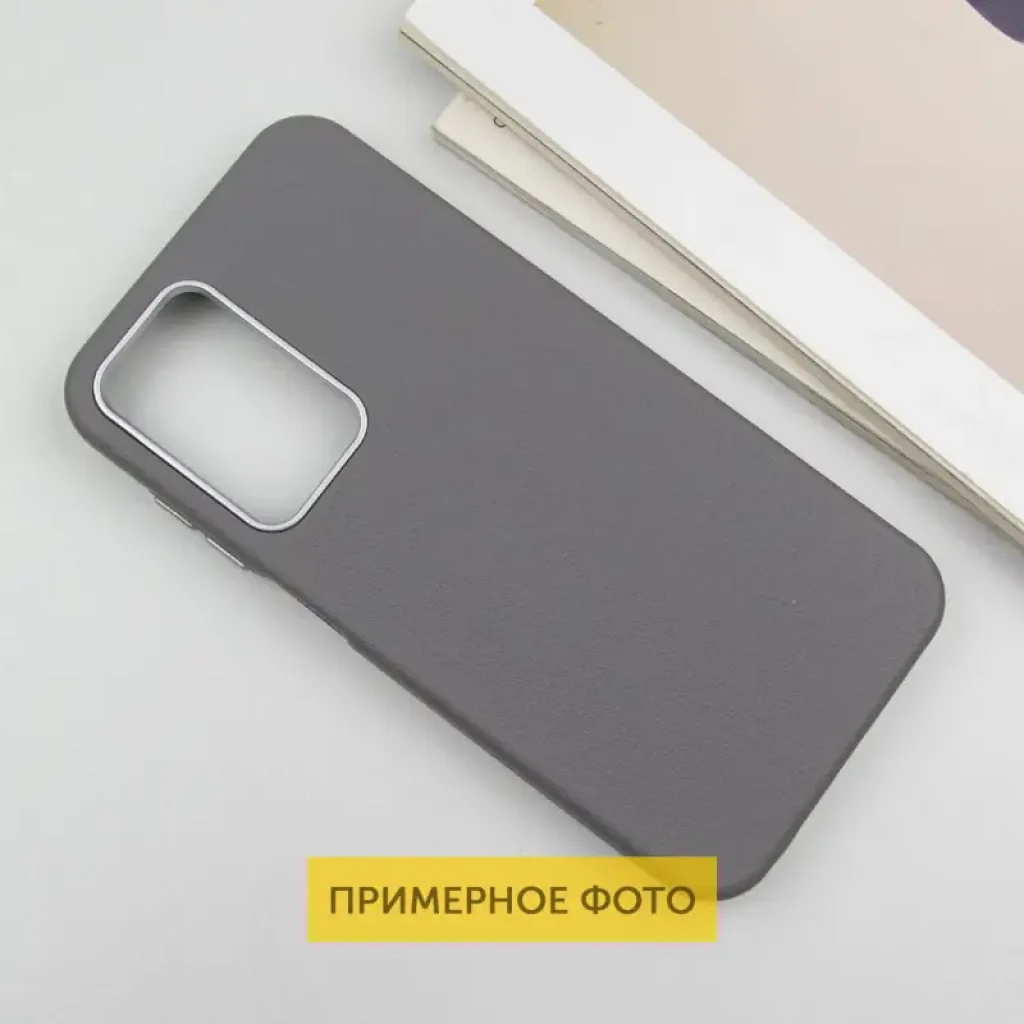 Чехол Leather Case Metal Buttons для Samsung Galaxy S24 Ultra Titanium Gray