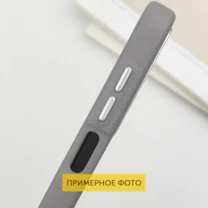 Чехол Leather Case Metal Buttons для Samsung Galaxy S24 Ultra Titanium Gray
