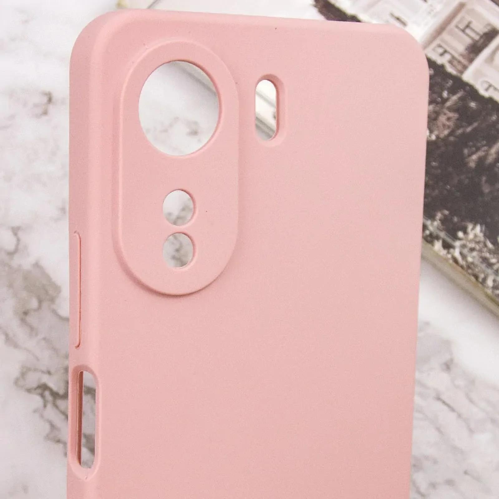 Чехол Silicone Cover Lakshmi Full Camera (AA) для Xiaomi Redmi 13C, Poco C65 Pink Sand