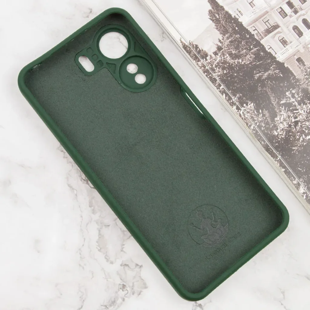 Чохол Silicone Cover Lakshmi Full Camera (AA) для Xiaomi Redmi 13C, Poco C65 Dark Green