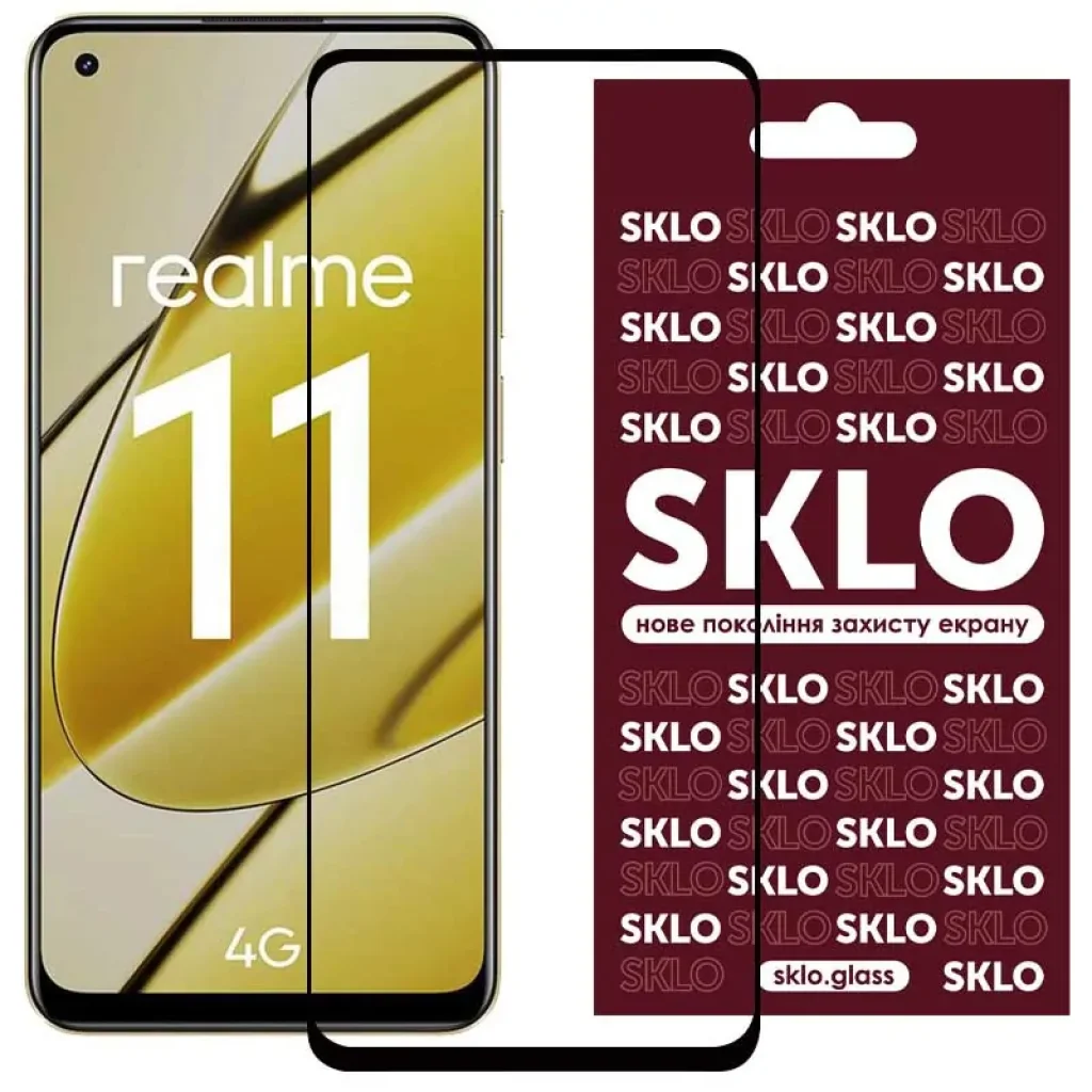 Захисне скло Full Glue 5D Black для Realme 11 4G
