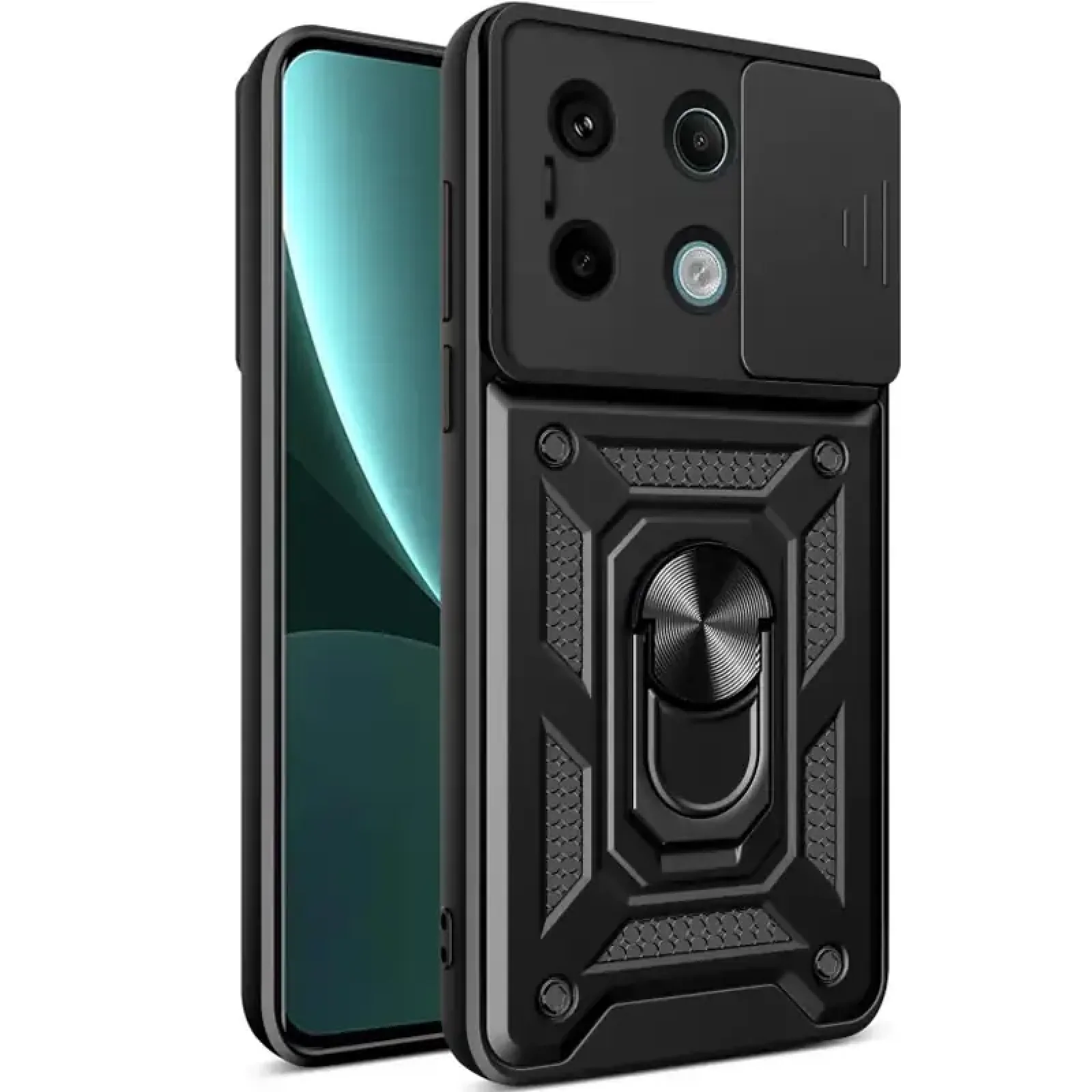Чехол Camshield Serge Ring для Xiaomi Redmi Note 13 Pro 4G, Xiaomi Redmi Note 14s, Poco M6 Pro 4G Black