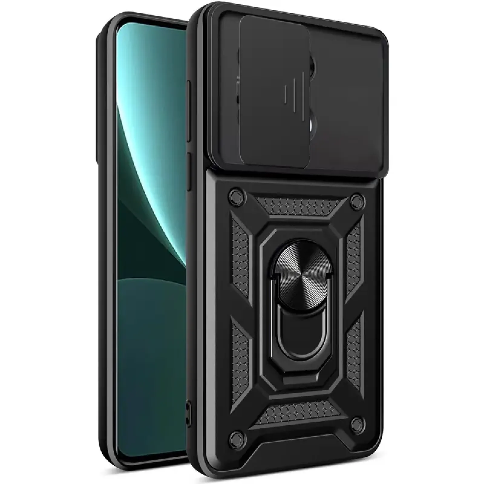 Чехол Camshield Serge Ring для Xiaomi Redmi Note 13 Pro 4G, Xiaomi Redmi Note 14s, Poco M6 Pro 4G Black