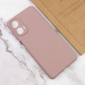 Чехол Silicone Cover Lakshmi Full Camera (AA) для Motorola Moto G24 Pink Sand
