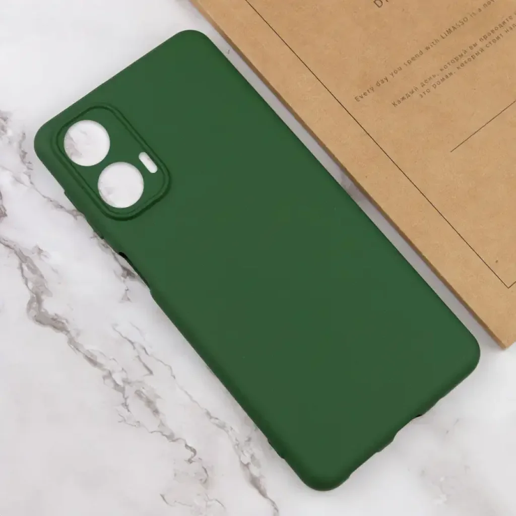 Чехол Silicone Cover Lakshmi Full Camera (AA) для Motorola Moto G24 Dark Green
