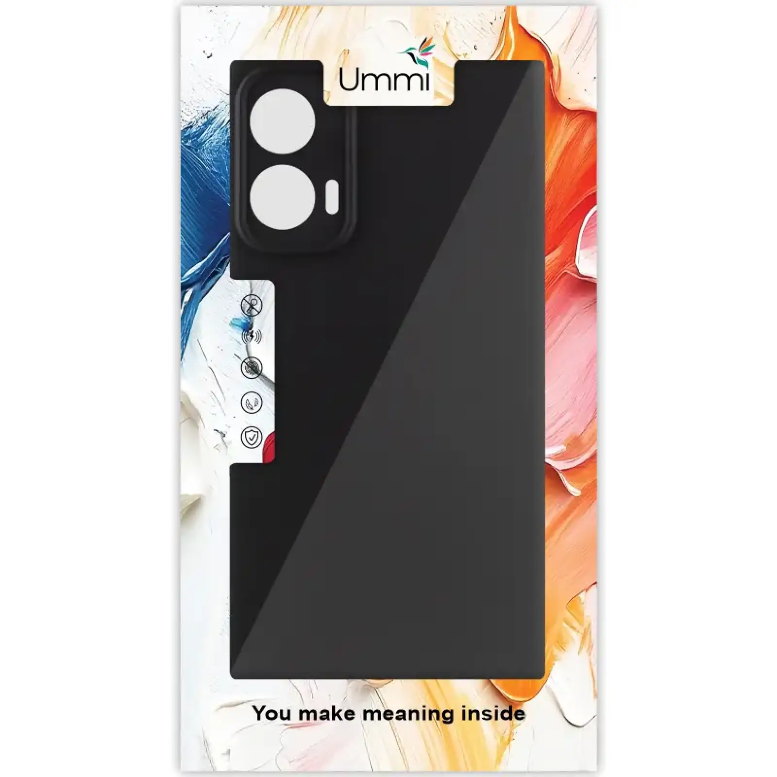 Чохол Silicone Cover Ummi Lakshmi Full Camera (AA) для Motorola Moto G24 Black