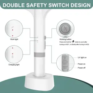 Пастка для комах з UV підсвічуванням WD-955 Rechargeable 1200 mAh White