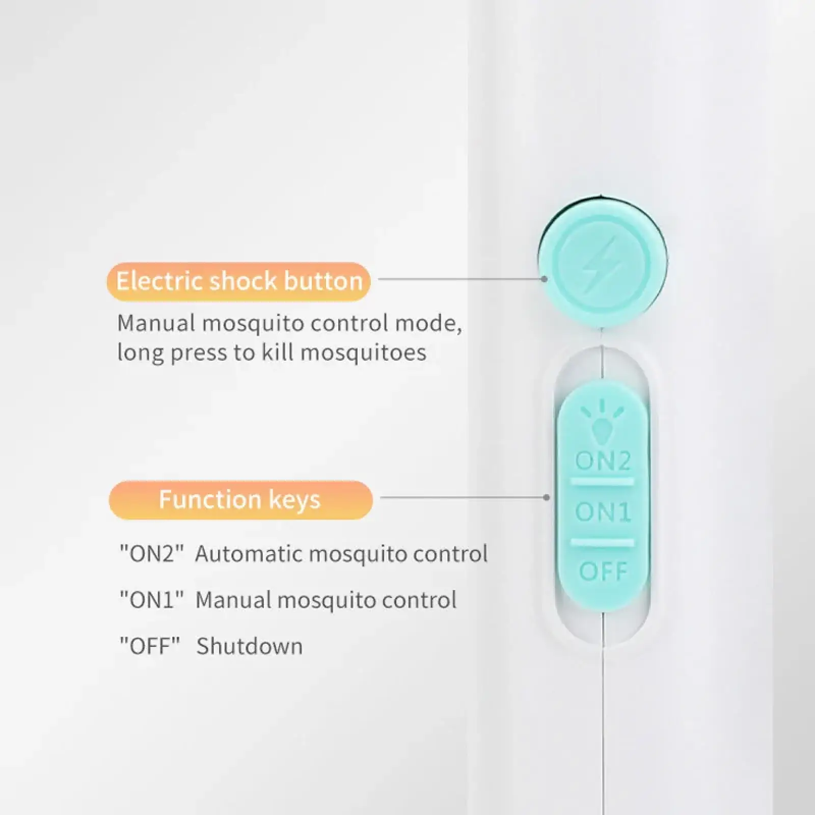 Пастка для комах з UV підсвічуванням WD-989 Rechargeable 1200 mAh White