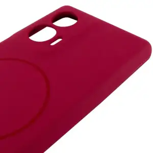 Чехол Silicone Cover Lakshmi Full Camera (AA) with MagFit для Motorola Edge 50 Fusion Rose Red