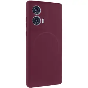 Чохол Silicone Cover Lakshmi Full Camera (AA) with Magnetic Fit для Motorola Edge 50 Fusion Marsala