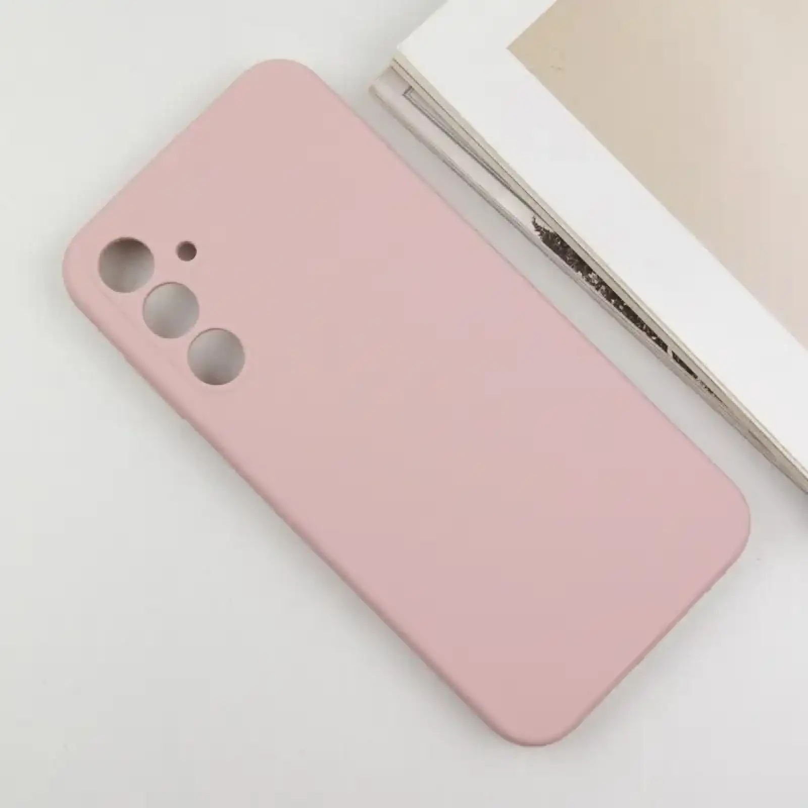 Чохол Silicone Cover Lakshmi Full Camera (AA) для Samsung Galaxy A55 Pink Sand