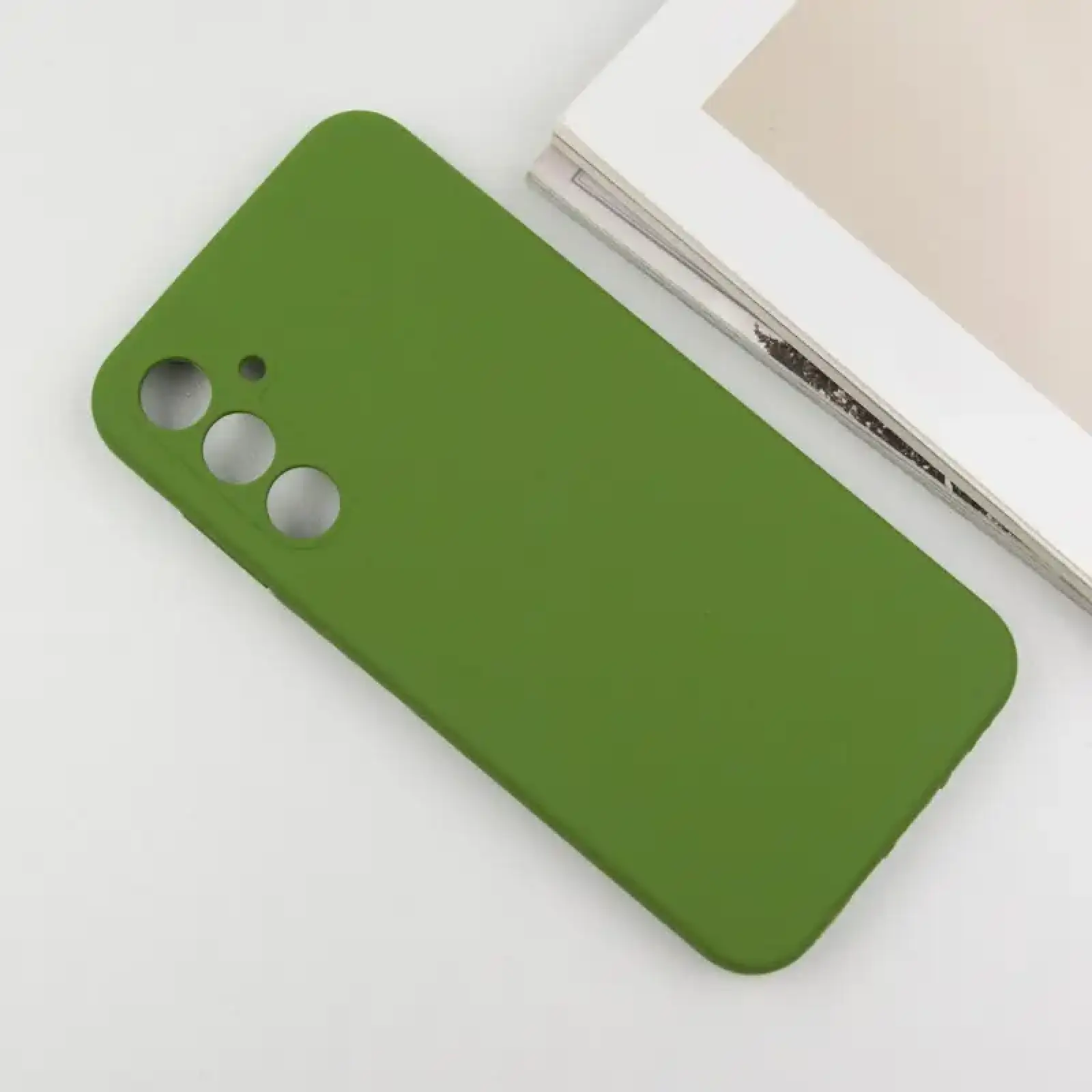 Чехол Silicone Cover Lakshmi Full Camera (AA) для Samsung Galaxy A55 Dark Green