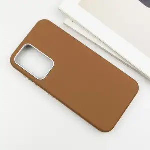 Чехол Leather Case Metal Buttons для Samsung Galaxy A55 Brown