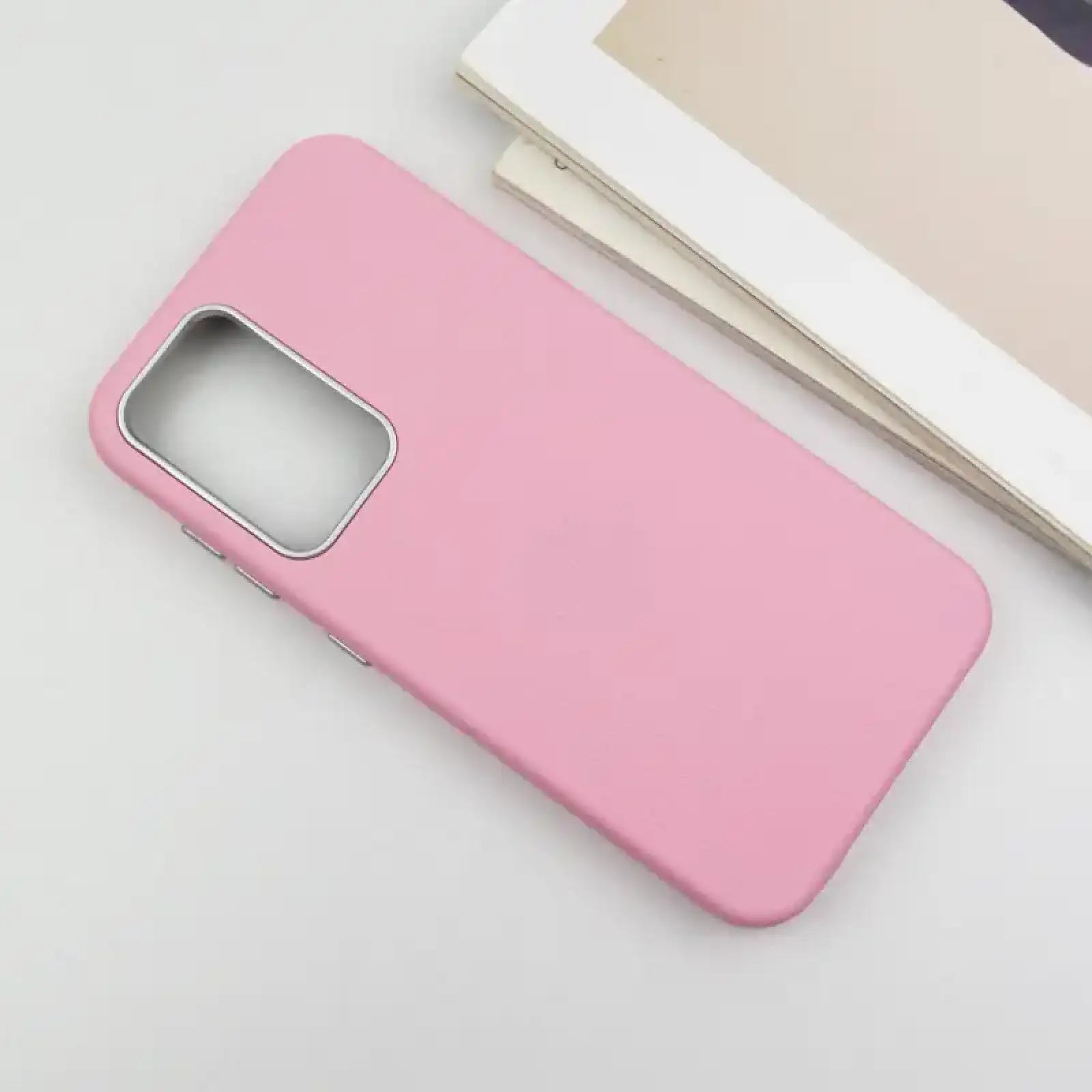 Чехол Leather Case Metal Buttons для Samsung Galaxy A55 Light Pink
