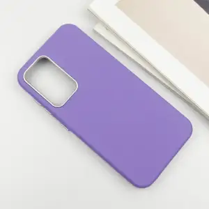 Чехол Leather Case Metal Buttons для Samsung Galaxy A55 Light Purple
