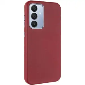 Цвет: Красный - Чехол Leather Case Metal Buttons для Samsung Galaxy A55 Red