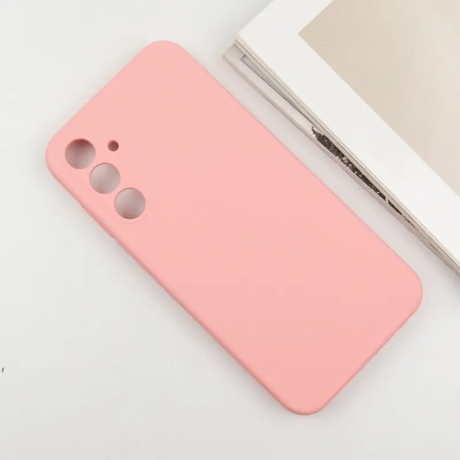 Чехол Silicone Cover Lakshmi Full Camera (AA) для Samsung Galaxy A35 Pink