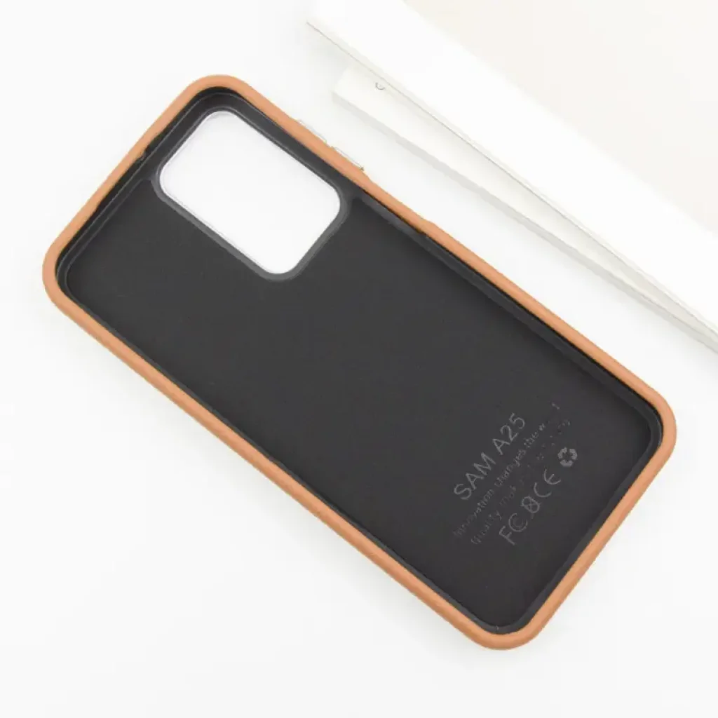 Чохол Leather Case Metal Buttons для Samsung Galaxy A35 Brown