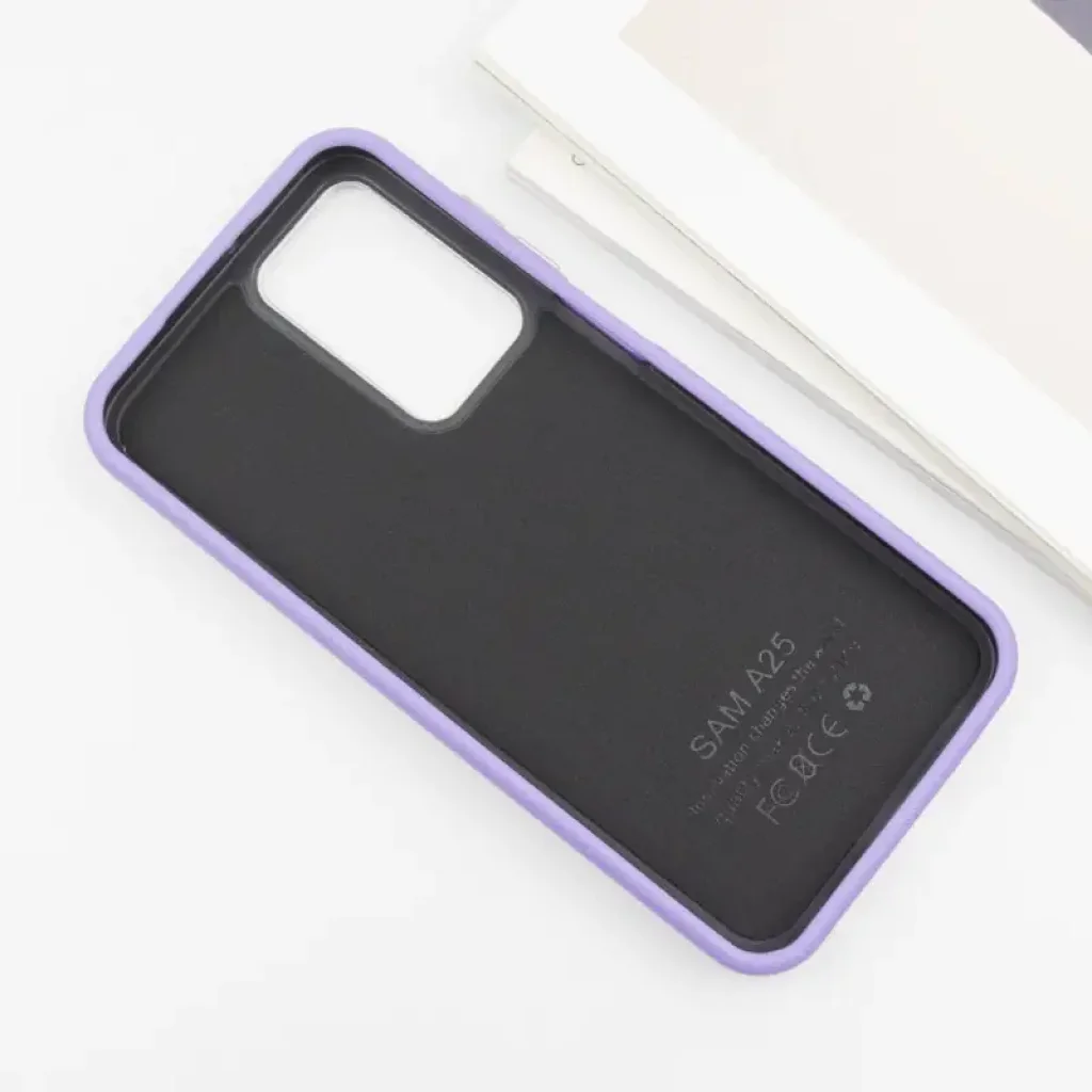Чехол Leather Case Metal Buttons для Samsung Galaxy A35 Light Purple