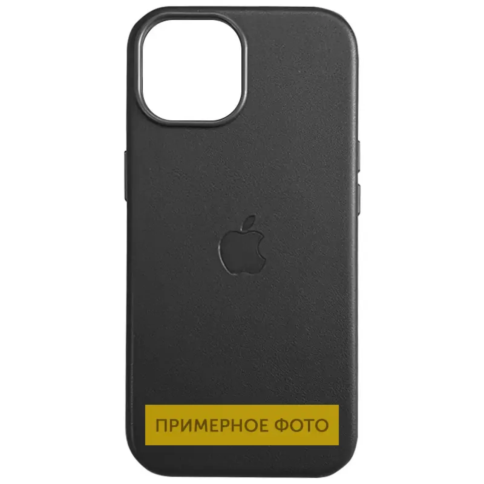 Чехол Leather Case (AAA) with MagSafe and Animation для Apple iPhone 16 Black