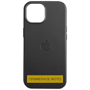 Чехол Leather Case (AAA) with MagSafe and Animation для Apple iPhone 16 Black