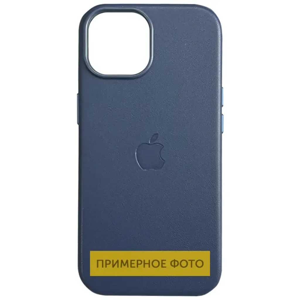 Чохол Leather Case (AAA) with MagSafe and Animation для Apple iPhone 16 Blue