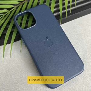 Чохол Leather Case (AAA) with MagSafe and Animation для Apple iPhone 16 Blue